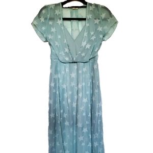 Current Air mint/baby blue dress with stars